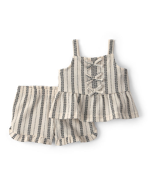 Carters Conjunto De Short Stripe para Bebé Niña