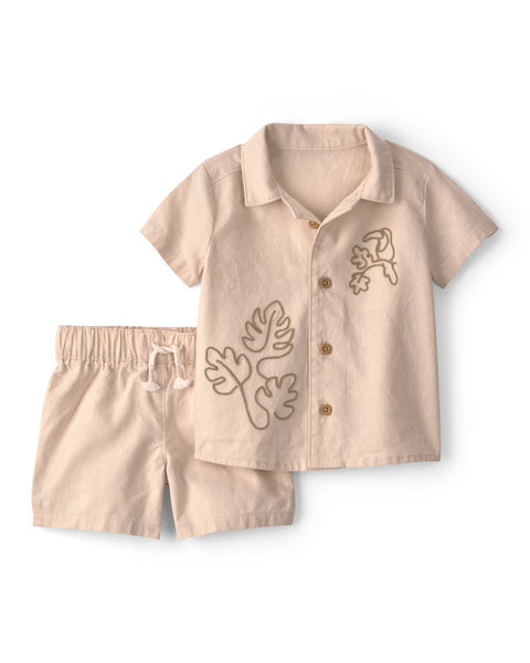 Carters Conjunto De Short Tan para Bebé Niño
