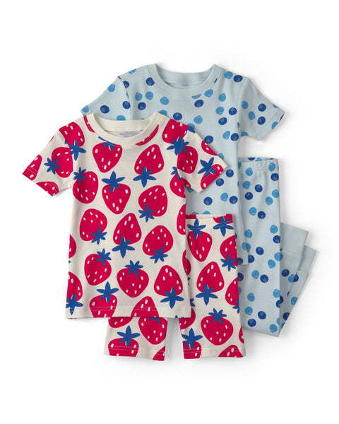 Carters Pijama Cotton Print 4pcs para Bebé Niña