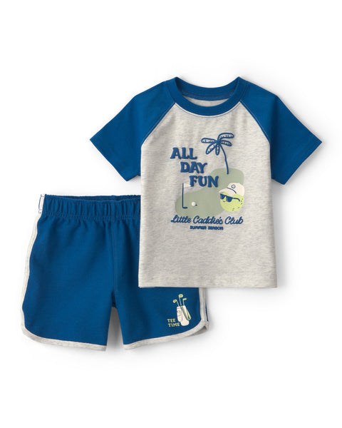 Carters Conjunto De Short Blue/grey para Bebé Niño