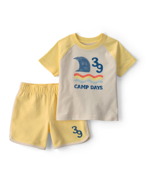 Carters Conjunto De Short Yellow para Bebé Niño