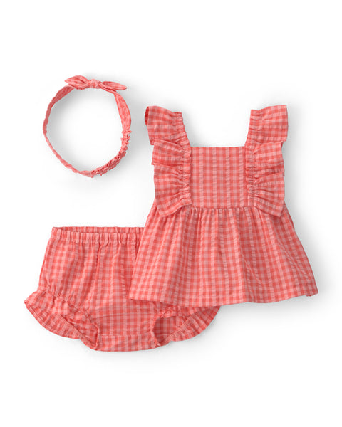 Carters Conjunto De Short Plaid para Bebé Niña
