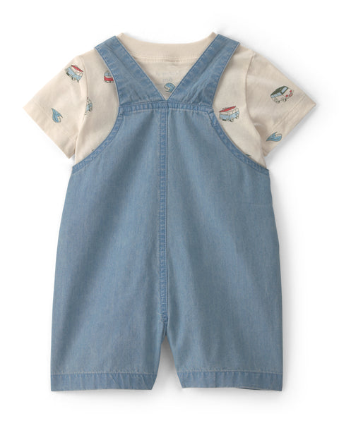 Carters Conjunto De Overol Denim para Bebé Niño