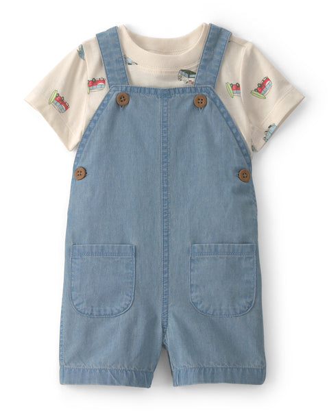 Carters Conjunto De Overol Denim para Bebé Niño