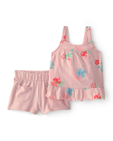 Carters Conjunto De Short Nude para Bebé Niña