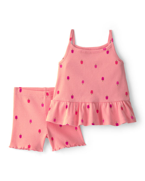 Carters Conjunto De Short Pink para Bebé Niña