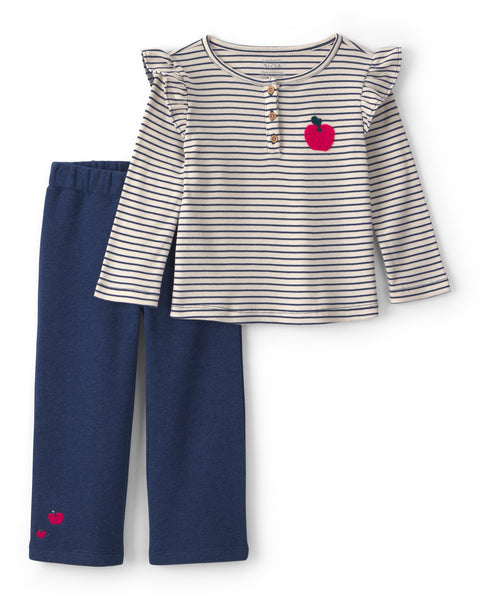 Carters Conjunto De Pantalon Blue Apple para Bebé Niña