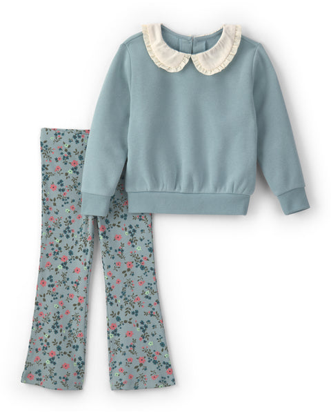 Carters Conjunto De Pantalon Fleece Blue Peplum para Bebé Niña