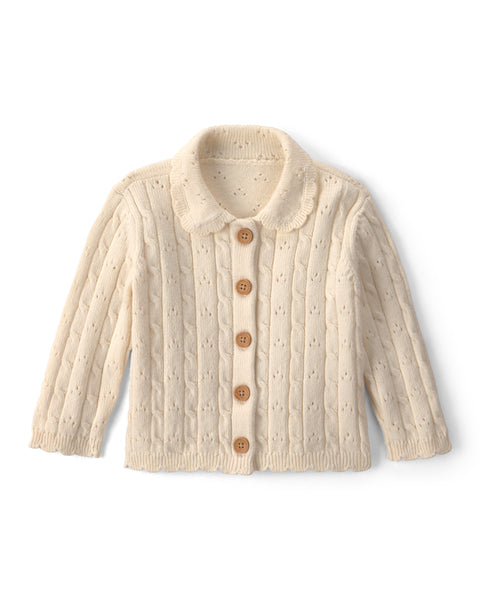 OSHKOSH BEBE NIÑA ABRIGO CARDIGAN KNITTED WHITE