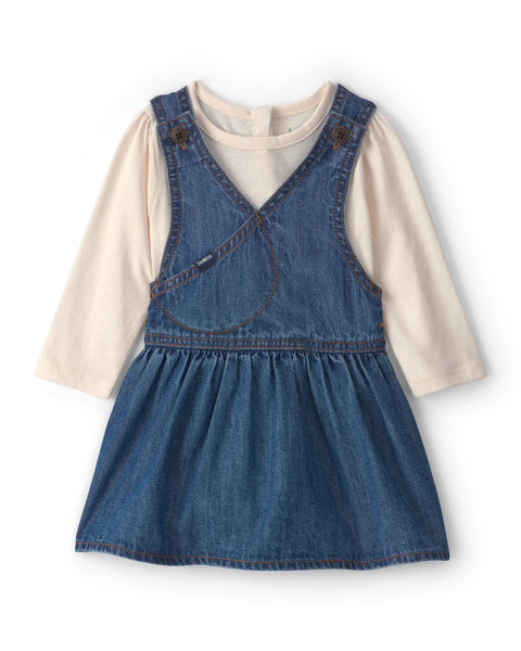 OSHKOSH BEBE NIÑA CONJ. DE OVEROL DENIM