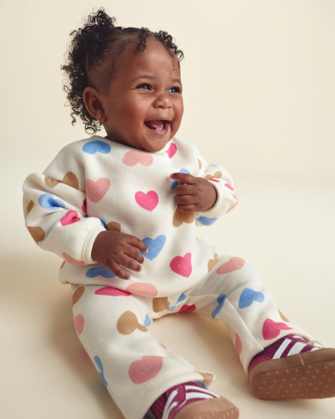 Carters Conjunto De Pantalon I Heart Daddy Cardi 3pcs para Bebé Niña