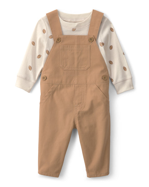 Carters Conjunto De Overol Football Brown para Bebé Niño