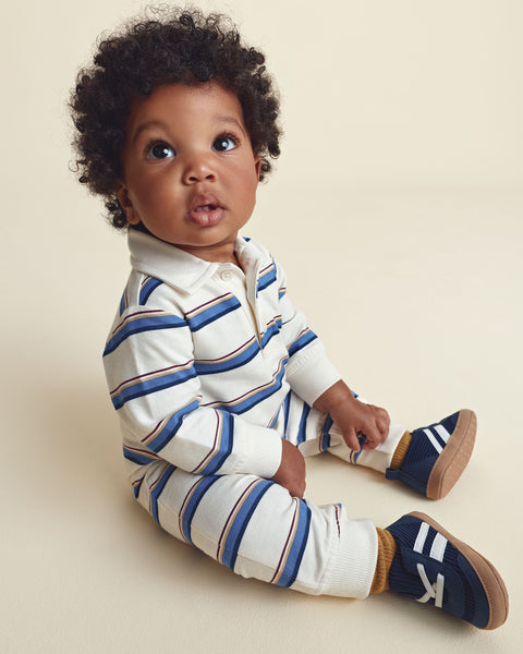 Carters Overol Blue Stripe para Bebé Niño