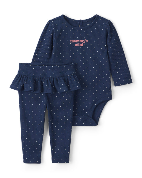 Carters Conjunto De Pantalon Mommys Mini Navy para Bebé Niño