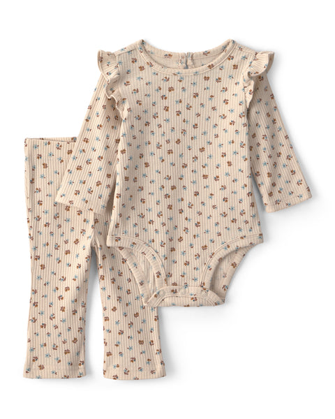 Carters Conjunto De Pantalon Neutral Floral para Bebé Niño