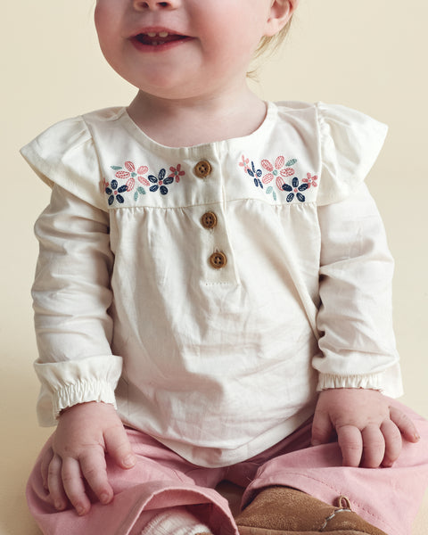 Carters Conjunto De Pantalon Ivory Flutter 2pcs para Bebé Niña