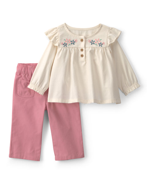 Carters Conjunto De Pantalon Ivory Flutter 2pcs para Bebé Niña