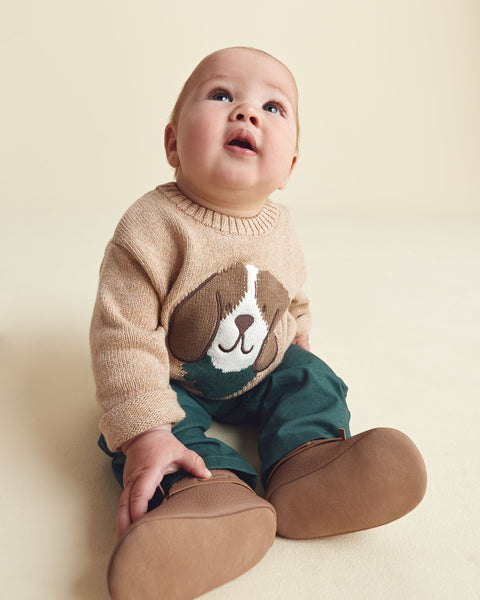 Carters Conjunto De Pantalon Dog Face 2pcs para Bebé Niño