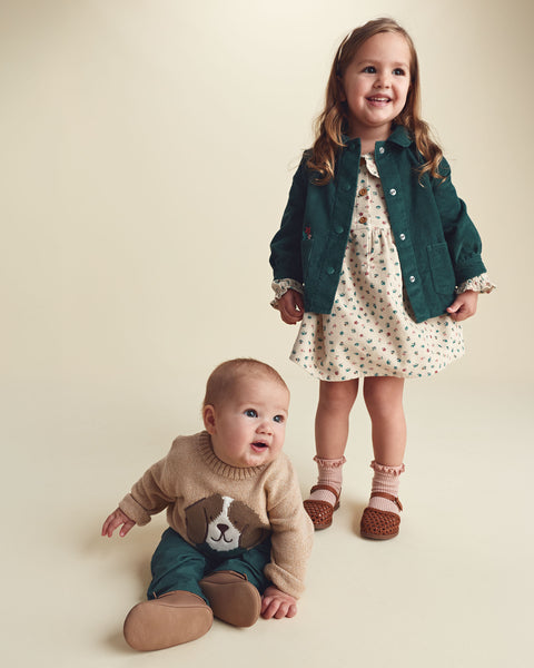 Carters Conjunto De Pantalon Dog Face 2pcs para Bebé Niño