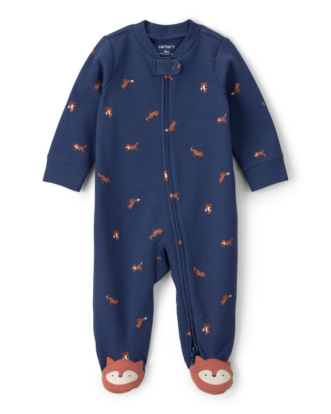 Carters Pijama Interlock Fox Print Foot para Bebé Niño