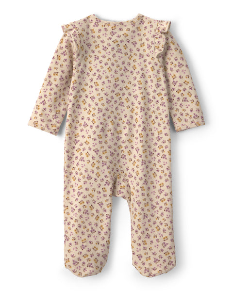 Carters Pijama Interlock Floral Ruffle Shoulder para Bebé Niño