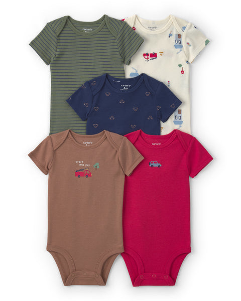 Carters Body Transportation Print 5pcs para Bebé Niño