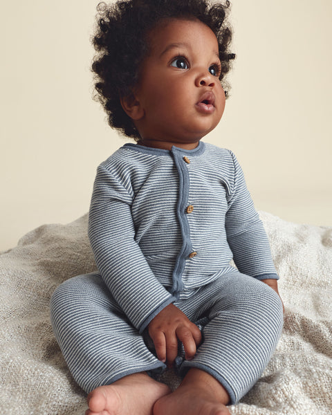 Carters Overol Blue Stripe para Bebé Niño