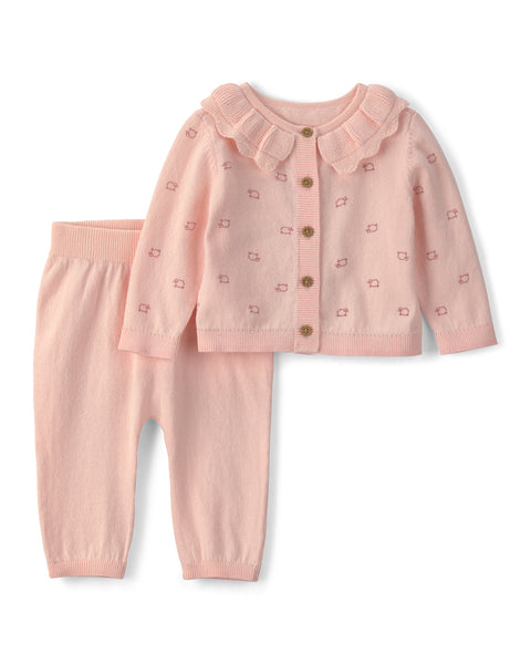 Carters Conjunto De Pantalon Sheep Print Pink 2pcs para Bebé Niña