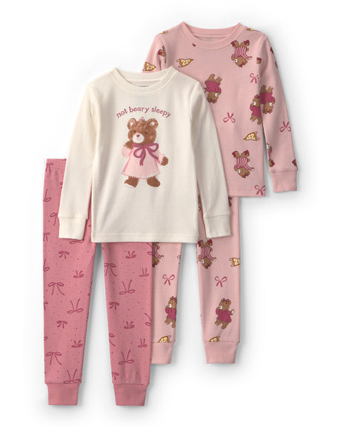 Carters Pijama Cotton Pink Bear Varsity S para Bebé Niño