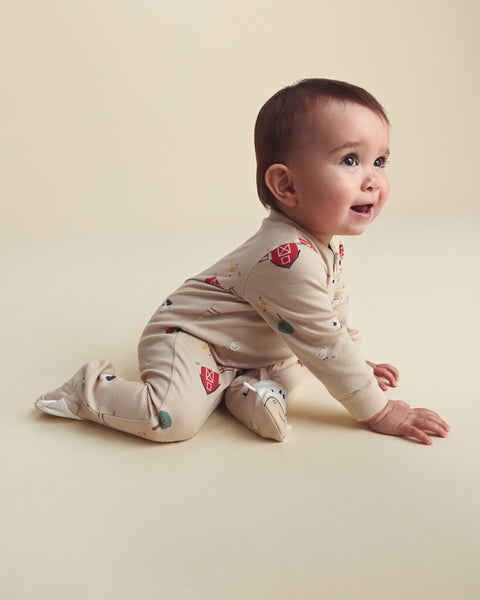Carters Pijama Cotton Farm Print W Cow Feet para Bebé Niño