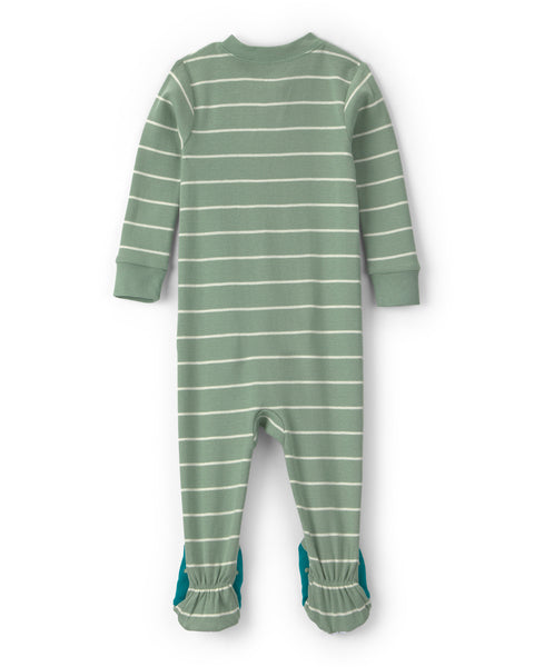 Carters Pijama Cotton Green Stripe Dino Feet para Bebé Niño