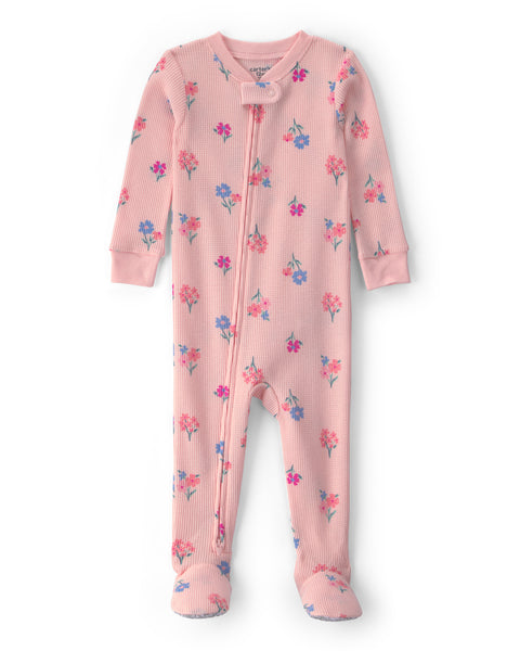 Carters Pijama Cotton Pink Floral para Bebé Niño