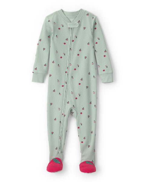 Carters Pijama Cotton Blue Green Apple Feet para Bebé Niño