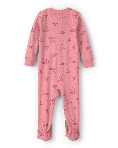 Carters Pijama Cotton Pink Bow W Bear Feet para Bebé Niño
