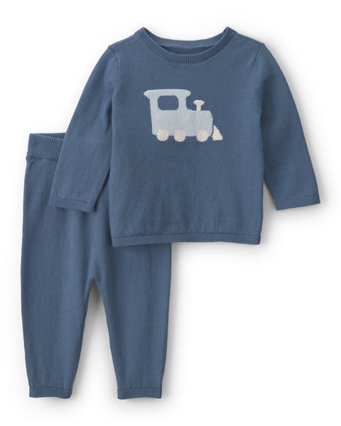 Carters Conjunto De Pantalon Train Intarsia 2pcs para Bebé Niño