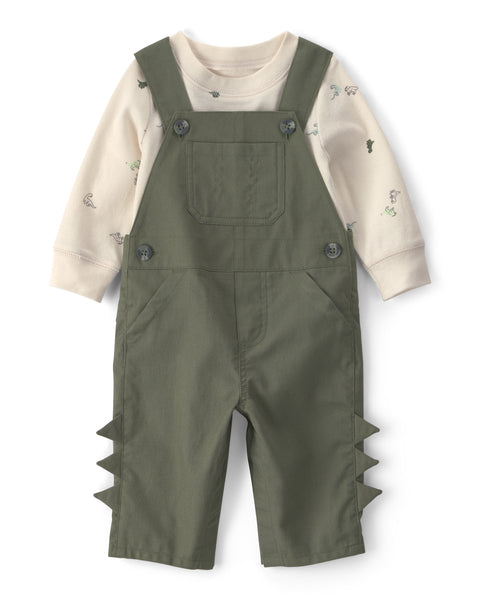 Carters Conjunto De Pantalon Olive Dino para Bebé Niño