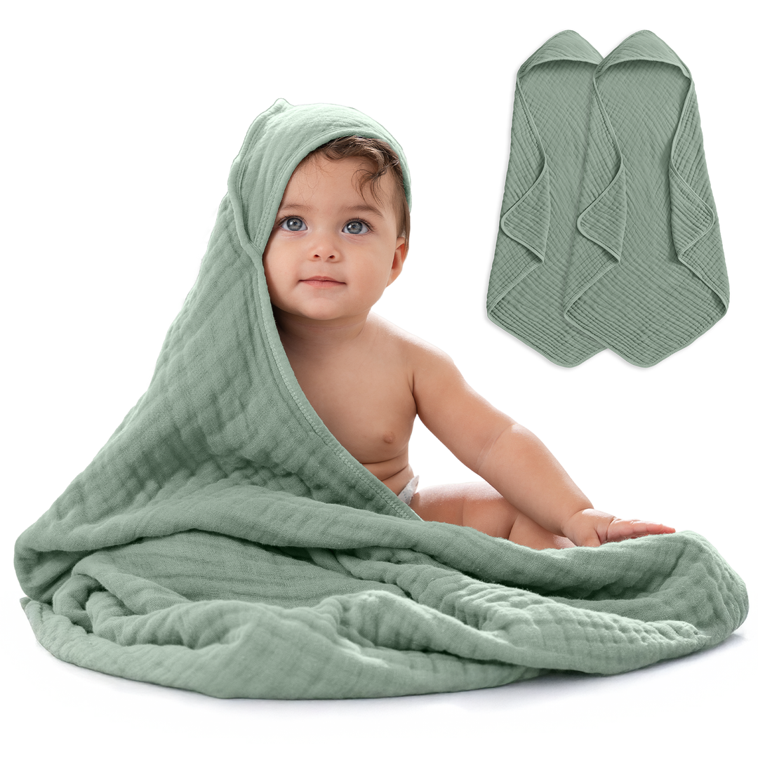 COMFY CUBS TOALLA CON CAPUCHA FERN 2PK