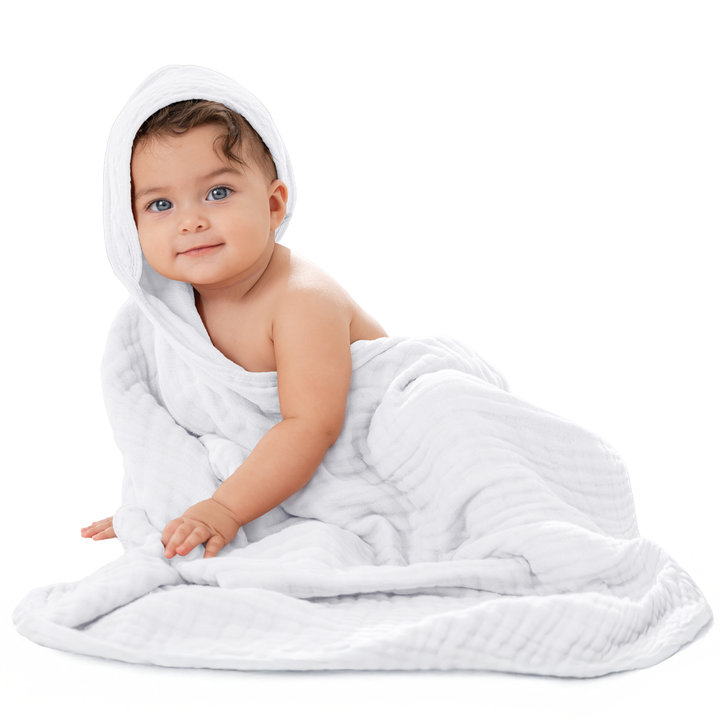 COMFY CUBS TOALLA CON CAPUCHA WHITE 2PK