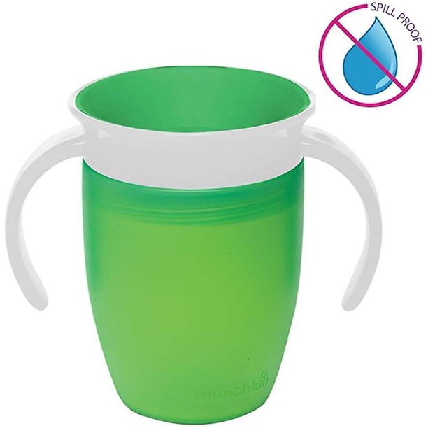 MUNCHKIN VASO 360 CON ASAS Y TAPA VERDE