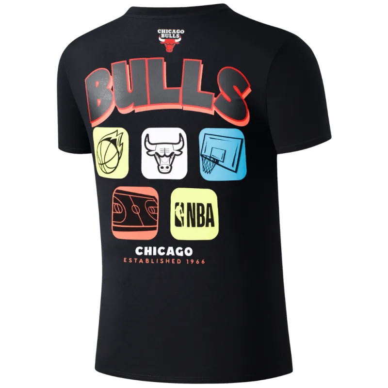 FANATICS NIÑO TSHIRT NBA DUNKING BULLS M/C BLACK