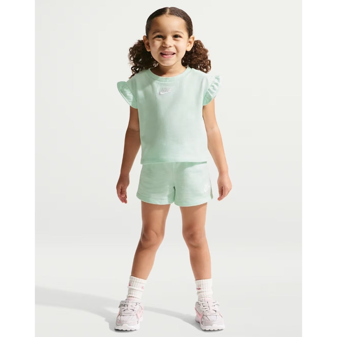 NIKE NIÑA CONJ. DE SHORT NKG FRENCH TERRY BARELY GREEN