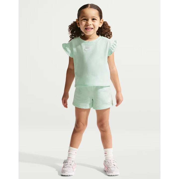 NIKE NIÑA CONJ. DE SHORT NKG FRENCH TERRY BARELY GREEN