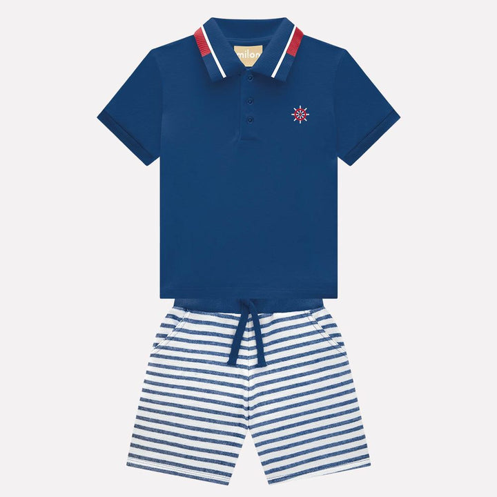 MILON NIÑO CONJ. DE SHORT AZUL