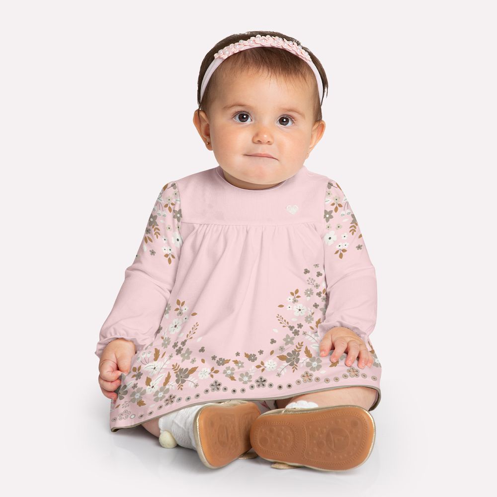 MILON BEBE NIÑA VESTIDO ROSADO