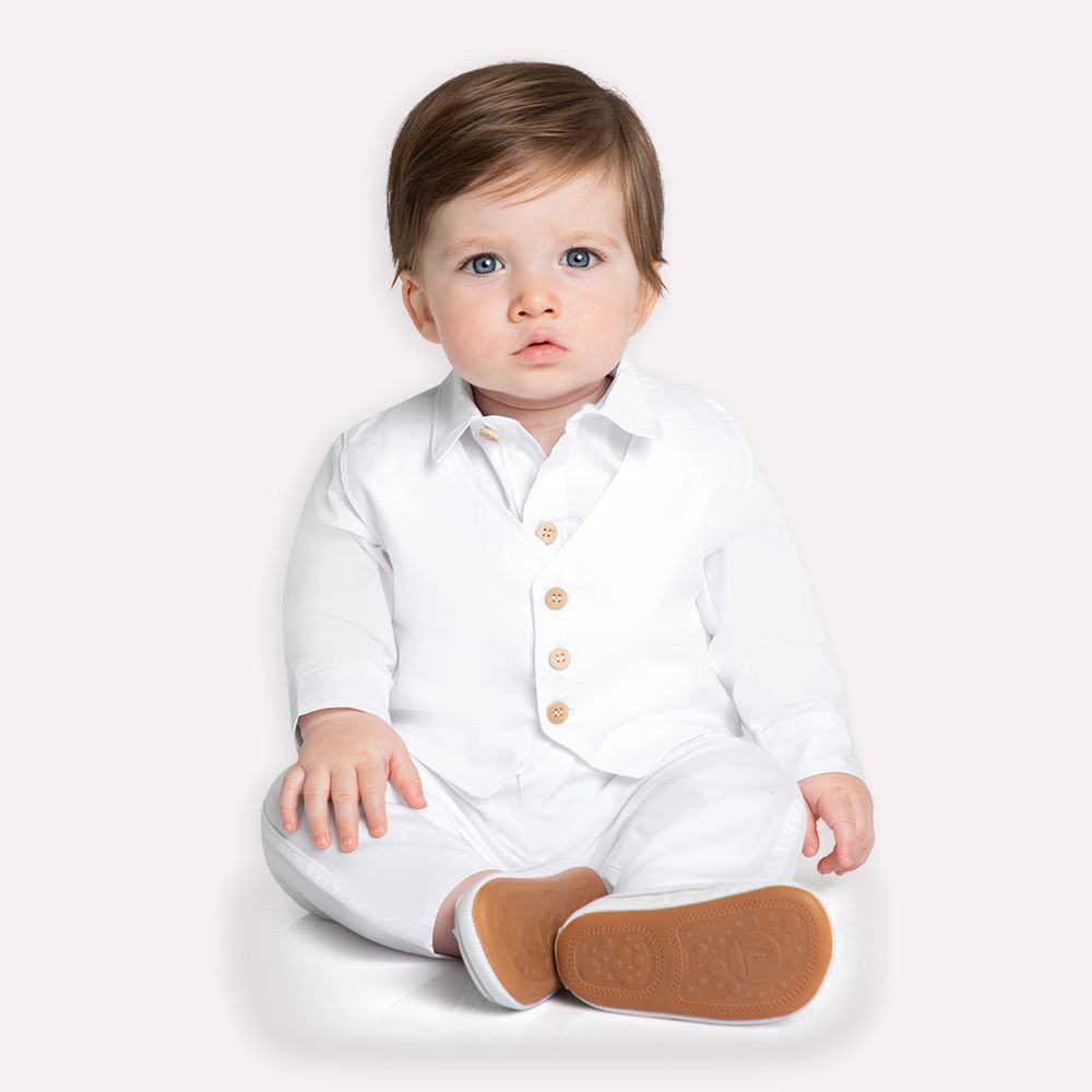 MILON BEBE NIÑO CONJ. DE PANTALON BLANCO