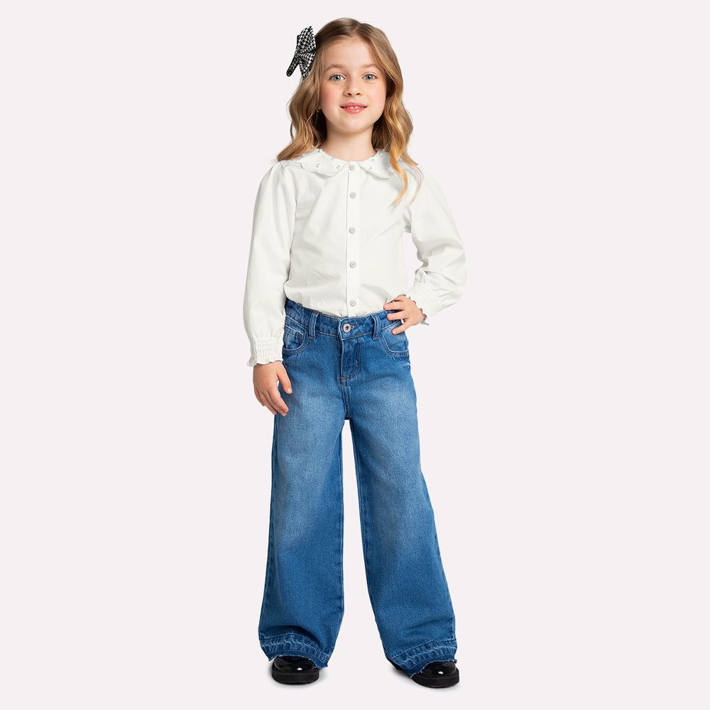 MILON NIÑA BLUSA BLANCO