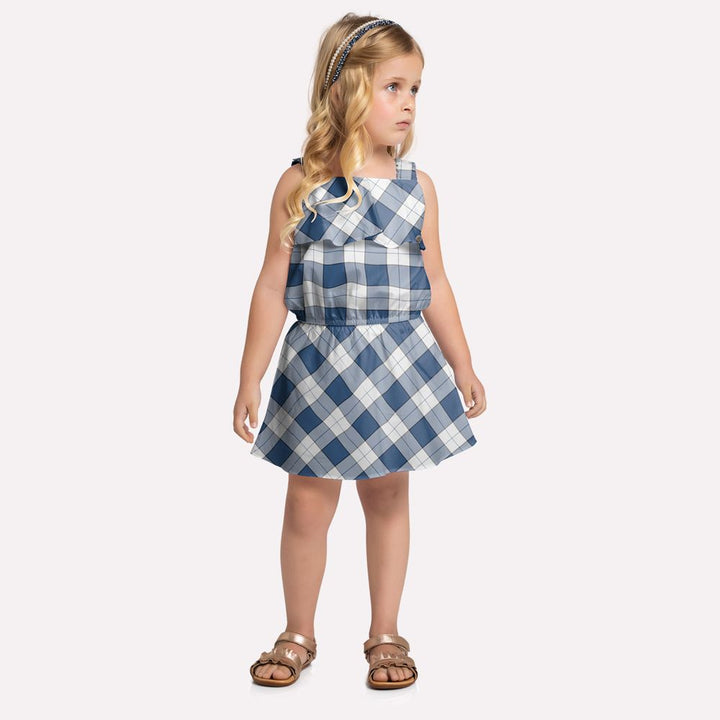 MILON NIÑA CONJ. DE FALDA CUADROS