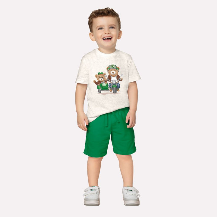 MILON NIÑO CONJ DE SHORT BLANCO/VERDE