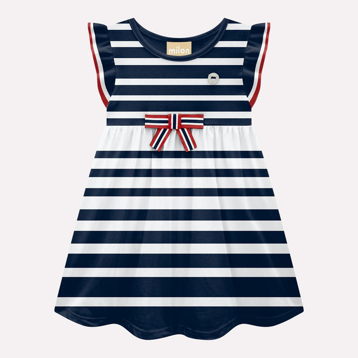 MILON NIÑA VESTIDO AZUL/BLANCO