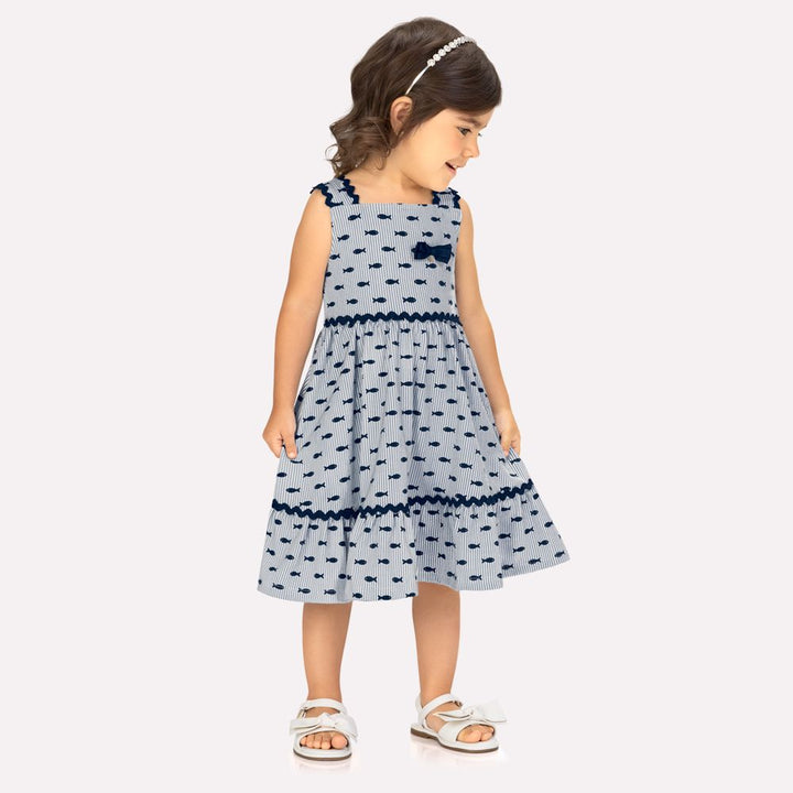 MILON NIÑA VESTIDO CELESTE/AZUL